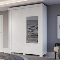 Guarda-Roupa Solteiro França Com Espelho 2 Portas 100% MDF Linhamobília