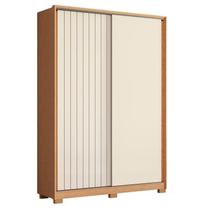 Guarda Roupa Solteiro Frizatto 02 Portas de Correr Freijo Off White Titanium - Móveis Albatroz Guarda Roupa Solteiro Frizatto 02 Portas de Correr Freijo Off White Titanium - Móveis Albatroz