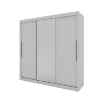 Guarda Roupa Solteiro Gelius Royale 3 Portas com Espelho Branco Guarda Roupa Solteiro Gelius Royale 3 Portas com Espelho Branco
