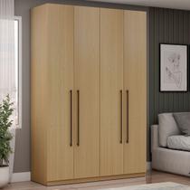 Guarda-Roupa Solteiro Infinity 4 Portas 3 Gavetas Savana - Genialflex Guarda-Roupa Solteiro Infinity 4 Portas 3 Gavetas Savana - Genialflex