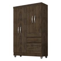 Guarda Roupa Solteiro Lia 4 Portas Capuccino