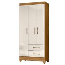 Guarda Roupa Solteiro Lima 3 Portas Freijó Off White - Moval