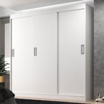 Guarda-Roupa Solteiro Lisboa 3 Portas 2 Gavetas Branco - Evidencia Móveis Guarda-Roupa Solteiro Lisboa 3 Portas 2 Gavetas Branco - Evidencia Móveis