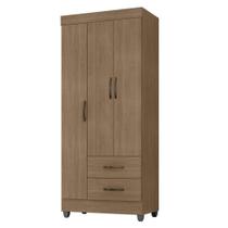 Guarda Roupa Solteiro Lite 3 Portas e 2 Gavetas - Móveis Leão Guarda Roupa Solteiro Lite 3 Portas e 2 Gavetas - Móveis Leão
