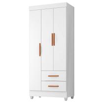 Guarda Roupa Solteiro Lite 3 Portas e 2 Gavetas - Móveis Leão