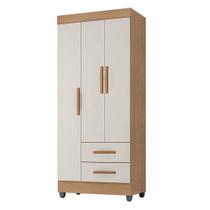 Guarda Roupa Solteiro Lite 3 Portas Nature Off White - Móveis Leão Guarda Roupa Solteiro Lite 3 Portas Nature Off White - Móveis Leão