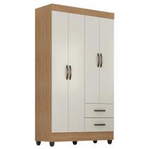 Guarda Roupa Solteiro Lite 4 Portas e 2 Gavetas - Móveis Leão