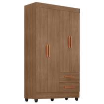 Guarda Roupa Solteiro Lite 4 Portas e 2 Gavetas - Móveis Leão