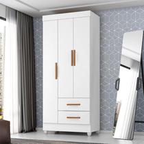 Guarda Roupa Solteiro Lite Ambiente 3 Portas Branco Brilho - Móveis Leão
