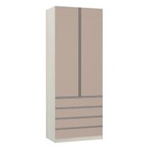 Guarda-Roupa Solteiro Luciane 2 Portas 4 Gavetas Prime Plus 90 cm