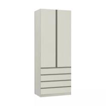 Guarda-Roupa Solteiro Luciane 2 Portas 4 Gavetas Prime Plus 90 cm