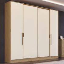 Guarda-Roupa Solteiro Mad 4 Portas 4 Gavetas Ph1733 Cedro/Off White - Herval