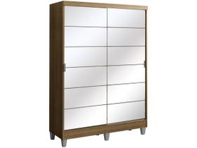 Guarda-Roupa Solteiro Madesa Luke 2 Portas de Correr de Espelho com Pés