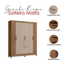 Guarda Roupa Solteiro Malta 7 Portas Carvalho Fendi - Moval Guarda Roupa Solteiro Malta 7 Portas Carvalho Fendi - Moval