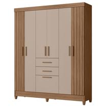 Guarda Roupa Solteiro Malta 7 Portas Carvalho Fendi - Moval