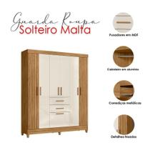 Guarda Roupa Solteiro Malta 7 Portas Freijó Off White - Moval Guarda Roupa Solteiro Malta 7 Portas Freijó Off White - Moval