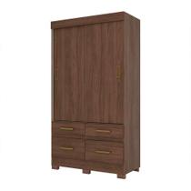 Guarda-Roupa Solteiro Marel Flex 2 PT 4 GV Carvalho e Off White