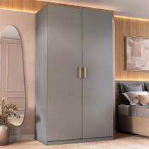 Guarda-Roupa Solteiro Marsala 2 Portas 3 Gavetas Cinza Guarda-Roupa Solteiro Marsala 2 Portas 3 Gavetas Cinza