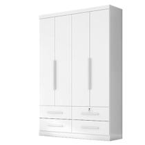 Guarda Roupa Solteiro Maximus Plus 4 Portas Branco Zanzini Guarda Roupa Solteiro Maximus Plus 4 Portas Branco Zanzini