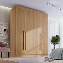 Guarda Roupa Solteiro MDF 4 Portas 3 Gavetas Paris Plus Marrom/Cinamomo Guarda Roupa Solteiro MDF 4 Portas 3 Gavetas Paris Plus Marrom/Cinamomo