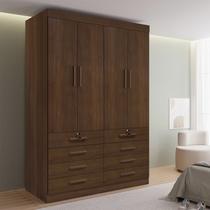 Guarda-roupa Solteiro Mdf 4 Portas 8 Gavetas Marselha Plus Guarda-roupa Solteiro Mdf 4 Portas 8 Gavetas Marselha Plus