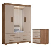 Guarda Roupa Solteiro Miami E Cômoda Vênus Carvalho Fendi Moval Guarda Roupa Solteiro Miami E Cômoda Vênus Carvalho Fendi Moval