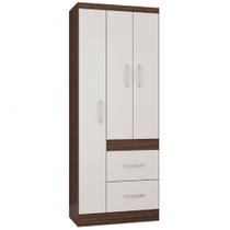 Guarda-Roupa Solteiro Milão 3 Portas 2 Gavetas Poquema