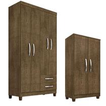 Guarda Roupa Solteiro Modena 4 Portas com Armário Multiuso Recife Malbec Incorplac Guarda Roupa Solteiro Modena 4 Portas com Armário Multiuso Recife Malbec Incorplac