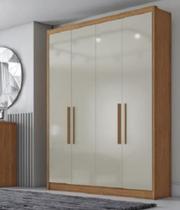Guarda Roupa Solteiro Moderni 4 Portas Cumaru Fendi - Novo Horizonte