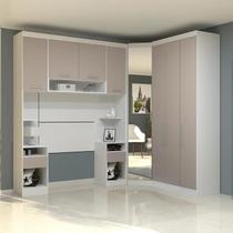 Guarda Roupa Solteiro Modulado Cp03 Taiga Branco/Cinnamon L01 - Mpozenato