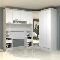 Guarda Roupa Solteiro Modulado Cp03 Taiga Branco L01 - Mpozenato