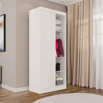 Guarda-Roupa Solteiro Modulado Freyr 1 Porta Branco - Pnr Móveis