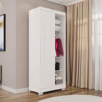 Guarda-Roupa Solteiro Modulado Freyr 1 Porta com Pés Branco - Pnr Móveis