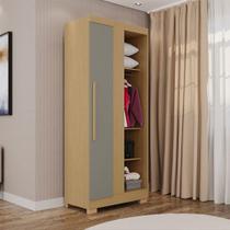 Guarda-Roupa Solteiro Modulado Freyr 1 Porta com Pés Jequitibá/Granizo - Pnr Móveis Guarda-Roupa Solteiro Modulado Freyr 1 Porta com Pés Jequitibá/Granizo - Pnr Móveis