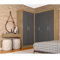Guarda Roupa Solteiro Modulado Itala Boreal/grafite - Móveis Arapongas Guarda Roupa Solteiro Modulado Itala Boreal/grafite - Móveis Arapongas