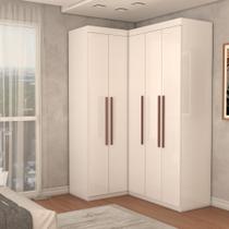 Guarda-Roupa Solteiro Modulado Odisseia 5 Portas 12 Prateleiras Branco - Panorama Móveis