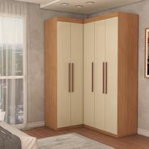 Guarda-Roupa Solteiro Modulado Odisseia 5 Portas 12 Prateleiras Cinamomo/Off White - Panorama Móveis