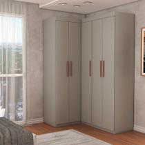 Guarda-Roupa Solteiro Modulado Odisseia 5 Portas 12 Prateleiras Onix - Panorama Móveis