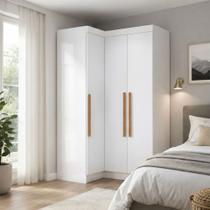 Guarda-Roupa Solteiro Modulado Odisseia Plus 3 Portas Branco - Maxel Guarda-Roupa Solteiro Modulado Odisseia Plus 3 Portas Branco - Maxel