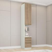 Guarda-Roupa Solteiro Modulado Predileto 1 Porta 3 Gavetas Areia Hp/Jequitiba - Henn