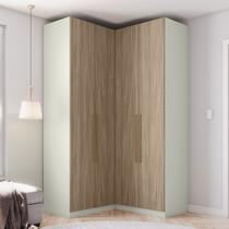 Guarda-Roupa Solteiro Modulado Seletto 4 Portas 3 Gavetas Me27 Areia/Jequitibá - Henn