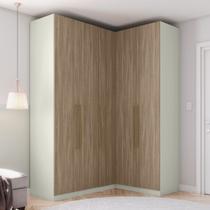 Guarda-Roupa Solteiro Modulado Seletto 5 Portas 3 Gavetas Me28 Areia/Jequitibá - Henn Guarda-Roupa Solteiro Modulado Seletto 5 Portas 3 Gavetas Me28 Areia/Jequitibá - Henn
