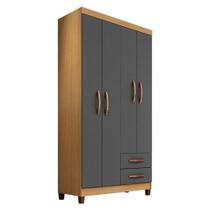 Guarda Roupa Solteiro Mogi 4 Portas Carvalho Americano Grafite - Incorplac Guarda Roupa Solteiro Mogi 4 Portas Carvalho Americano Grafite - Incorplac