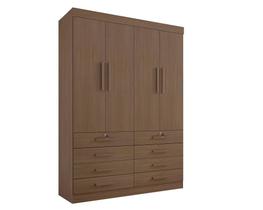 Guarda Roupa Solteiro Mônaco 4 Portas 8 Gavetas com pés - D' Doro Guarda Roupa Solteiro Mônaco 4 Portas 8 Gavetas com pés - D' Doro