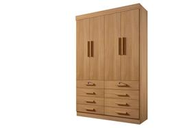 Guarda Roupa Solteiro Mônaco 4 Portas 8 Gavetas com pés - D' Doro Guarda Roupa Solteiro Mônaco 4 Portas 8 Gavetas com pés - D' Doro
