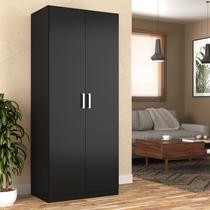 Guarda-Roupa Solteiro Monarca 2 Portas Cor Preto Guarda-Roupa Solteiro Monarca 2 Portas Cor Preto