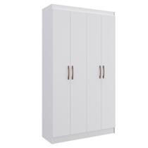 Guarda Roupa Solteiro Multiuso Dueto 90cm 4 Portas Branco -Doripel