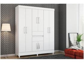 Guarda-Roupa Solteiro Munique 8 Portas 2 Gavetas Branco - Demóbile