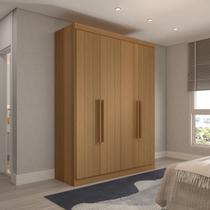 Guarda-Roupa Solteiro Mykonos 4 Portas 2 Gavetas Cinamomo - Panorama Móveis Guarda-Roupa Solteiro Mykonos 4 Portas 2 Gavetas Cinamomo - Panorama Móveis