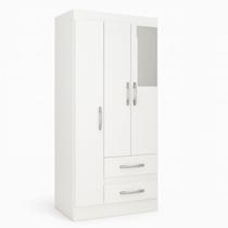 Guarda-Roupa Solteiro Nobre 3 Portas 2 Gavetas - Branco Guarda-Roupa Solteiro Nobre 3 Portas 2 Gavetas - Branco